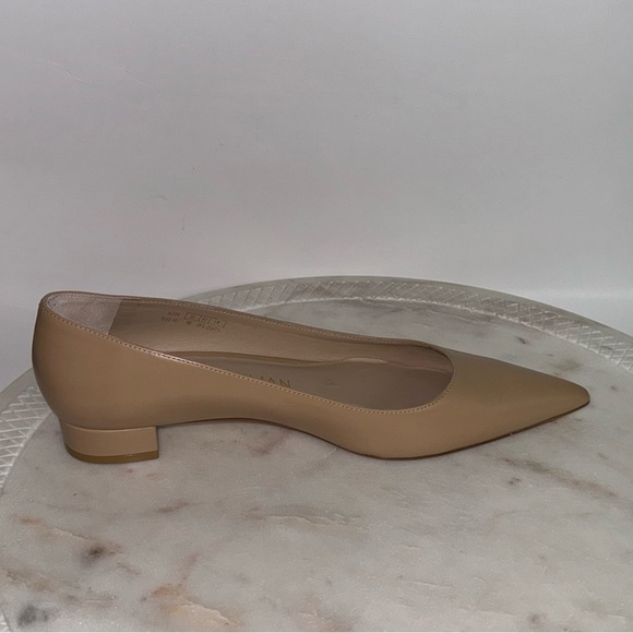 Stuart Weitzman Women's 1 Inch Block Heel Pump Beige Tan WMNS Size 9 - Picture 6 of 9